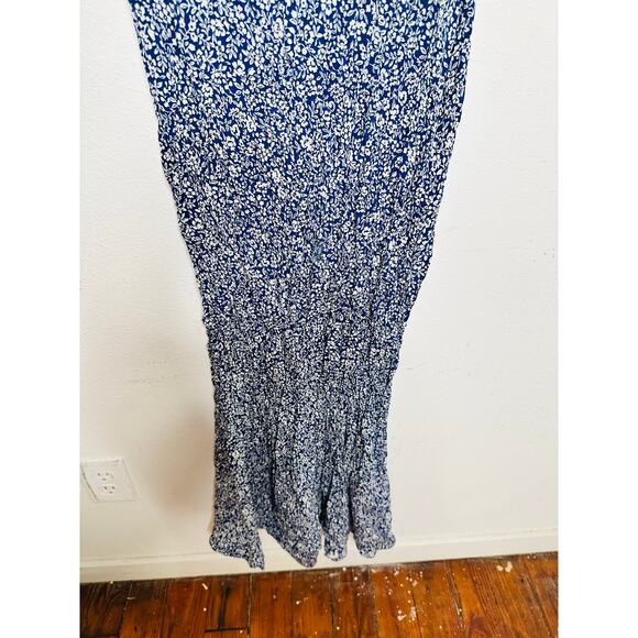 POLO RALPH LAUREN Blue Floral Print Slip Style Sleeveless A-Line Dress Size 4 - Picture 6 of 16